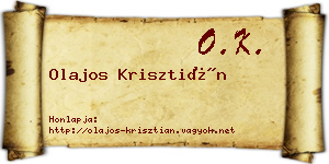 Olajos Krisztián névjegykártya