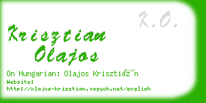 krisztian olajos business card